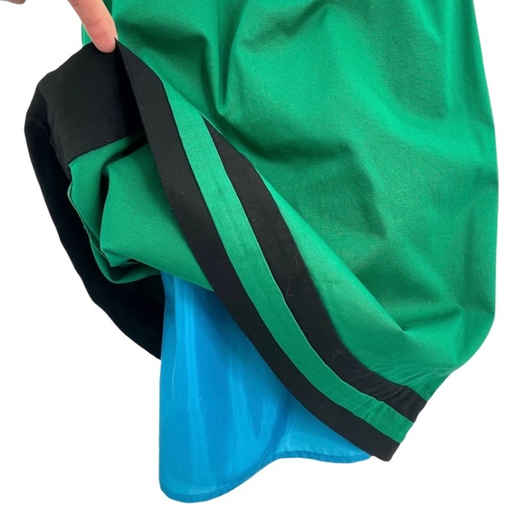 NEW The Limited Strapless Dress Preppy Colorblock Blue Green Black Stripes | 4 - Picture 7 of 10